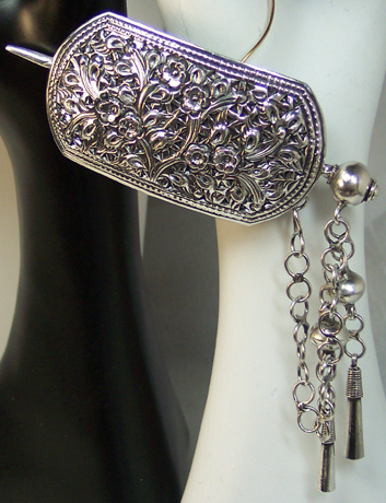 HA002 - 2.5" Thai Hair Shield w/pin HA002 - 2.5" Thai Hair Shield w/pin